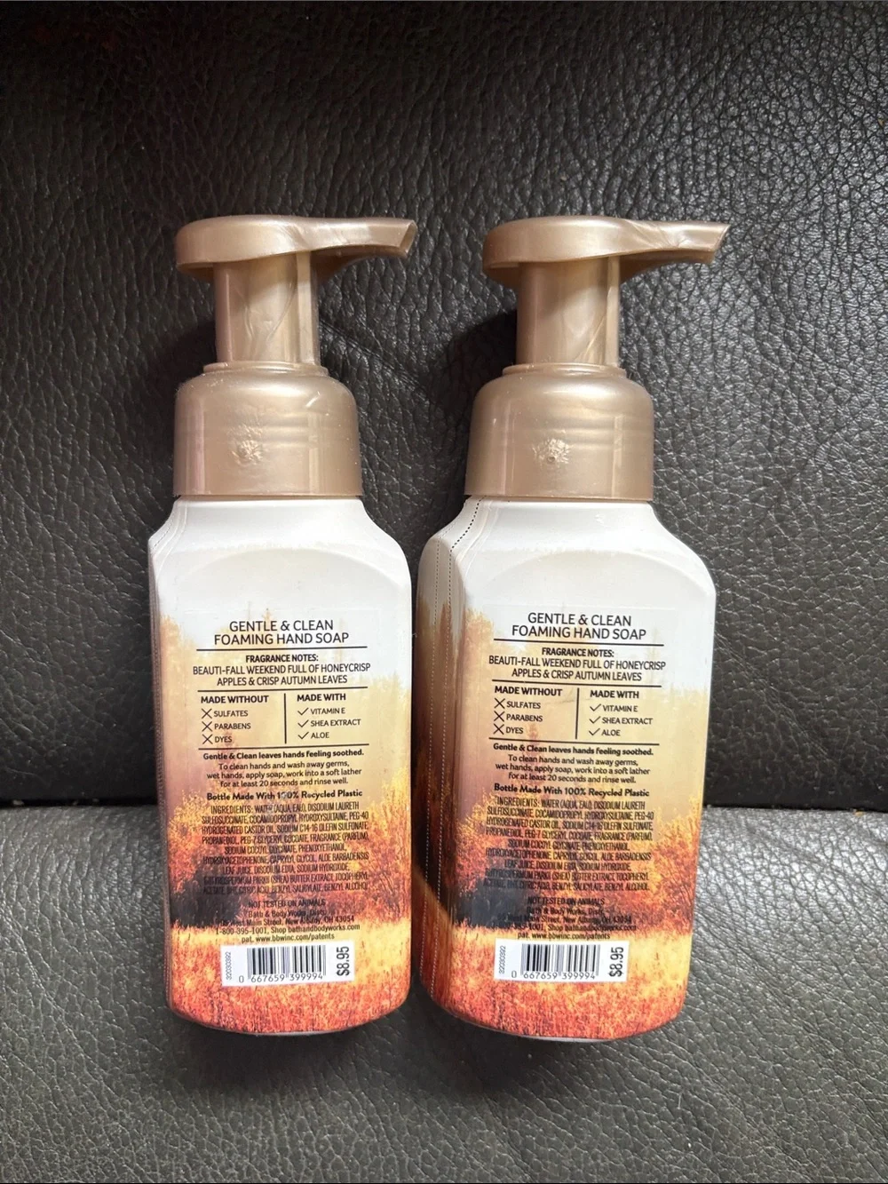 Bath and body works foam soap set in honey crisp hayride